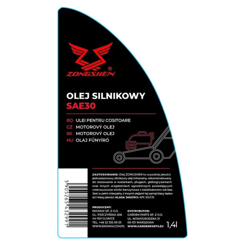 Motorový olej ZONGSHEN SAE 30 1,4L