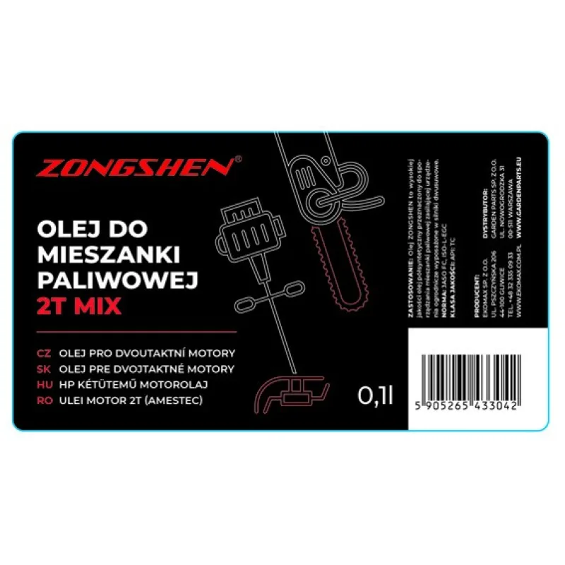 Olej pre dvojtaktné motory ZONGSHEN 2T 0,1L ZELENÝ