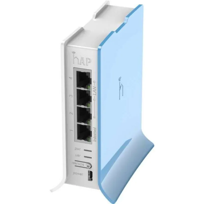 MikroTik hAP Lite (tower), 650MHz CPU, 32MB RAM, 4x LAN, integ. 2.4GHz Wi-Fi, WPS, vrátane. L4 (RB941-2nD-TC)