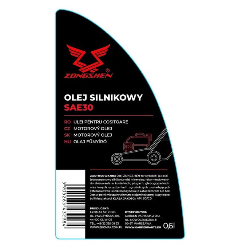Motorový olej ZONGSHEN SAE 30 0,6L