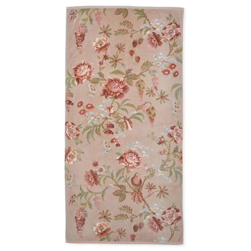 Pip Studio Secret Garden bavlněná froté osuška khaki 70x140 cm