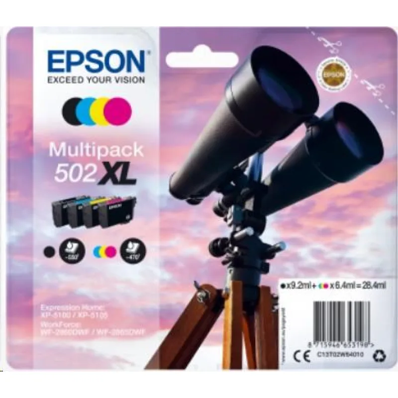 Atrament EPSON Multipack "Binoculars" 4-farebný atrament 502XL…