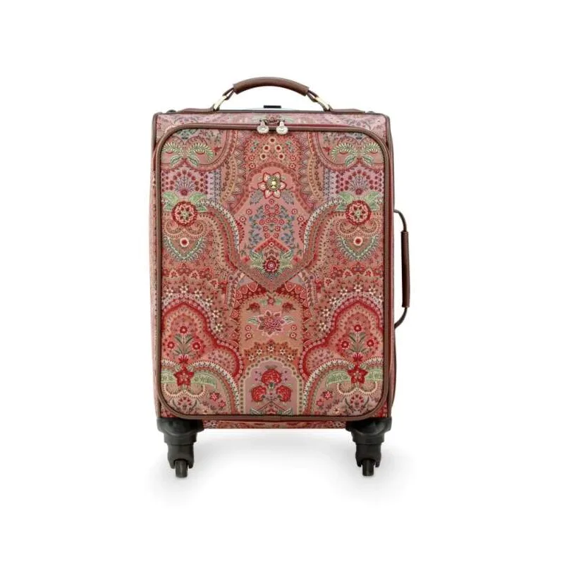 Pip Studio Tosca Jabali cestovní kufr na kolečkách, červený