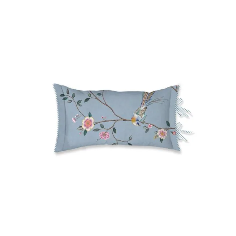 Pip Studio polštář Bamboo Blossom 35x60cm, světle modrý