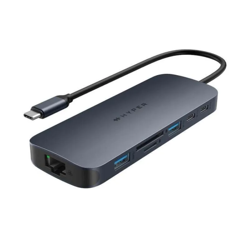 Hyper® EcoSmart™ Gen.2 Dual HDMI USB-C 11-in-1 Hub 140W PD 3.1 Pass-thru (HY-HD4006GL)