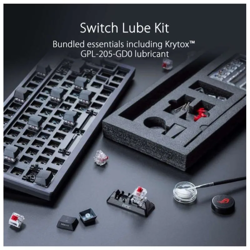 ASUS klávesnice ROG AZOTH Moonlight White, mechanická, Bluetooth, US, bílá (90MP031A-BKUA11)