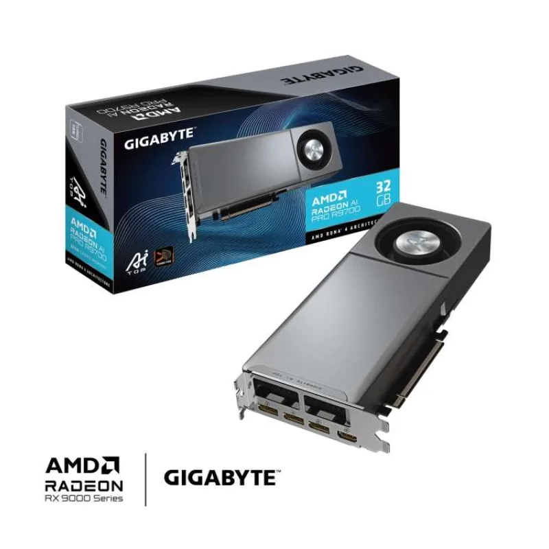 GIGABYTE Radeon ™ AI PRO R9700 AI TOP 32G (GV-R9700AI TOP-32GD)