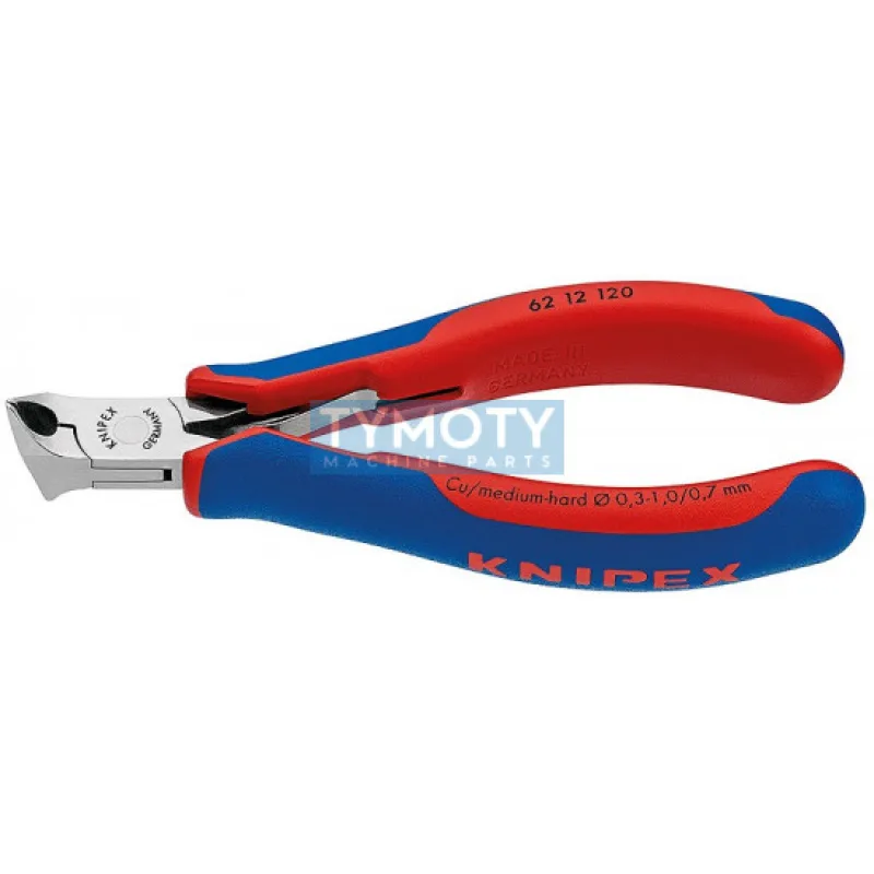 KNIPEX 62 12 120 Štiepacie kliešte so šikmými britmi pre elektroniku, viaczložkové návleky, leštené