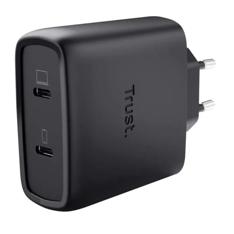 TRUST GaN Nabíječka MAXO 65W 2-Port, USB-C, bílá (25526)