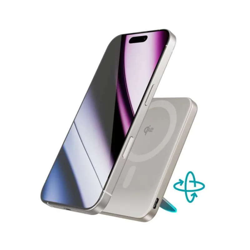 Epico Qi2 5000mAh Alu Mag+ Stand PB EM52 - titán (9915112700013)