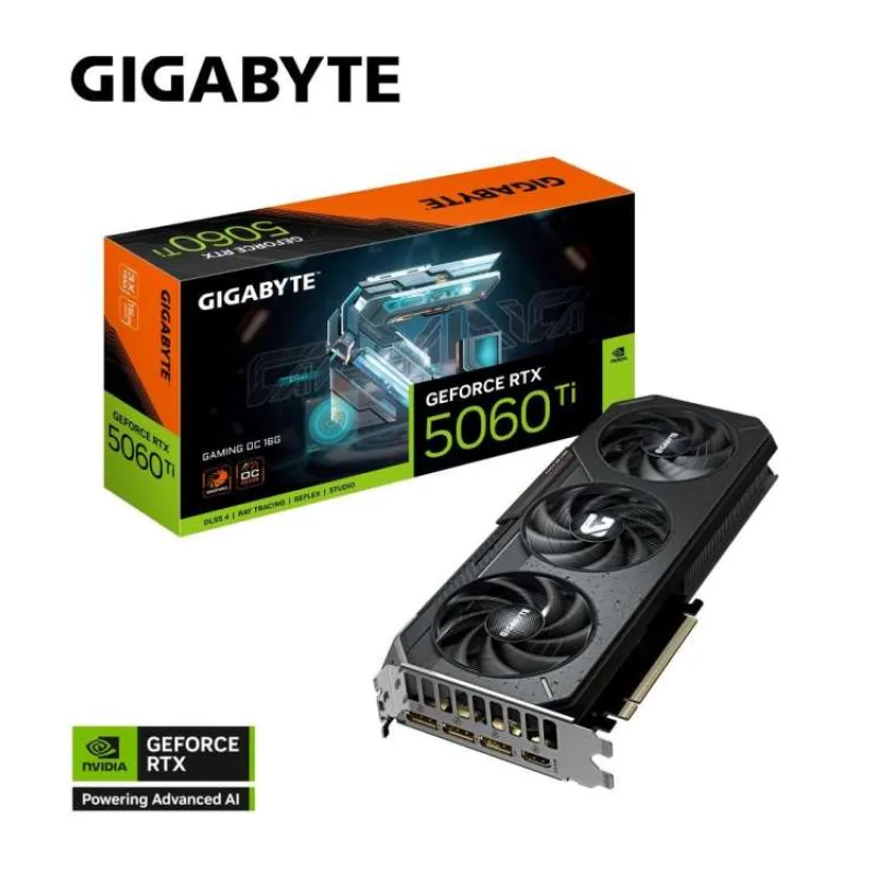 GIGABYTE VGA NVIDIA GeForce RTX 5060 Ti GAMING OC 16G, 16G GDDR7, 3xDP, 1xHDMI (GV-N506TGAMING OC-16GD)