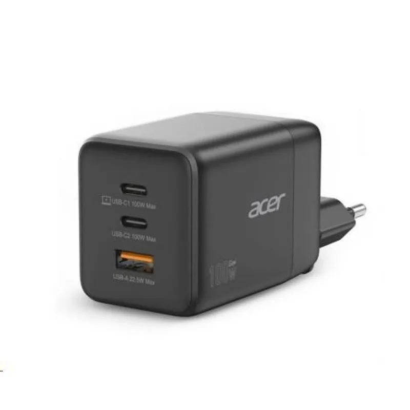 Acer GAN Charger, 2xUSBC-1xUSBA, black HP.DSCAB.019