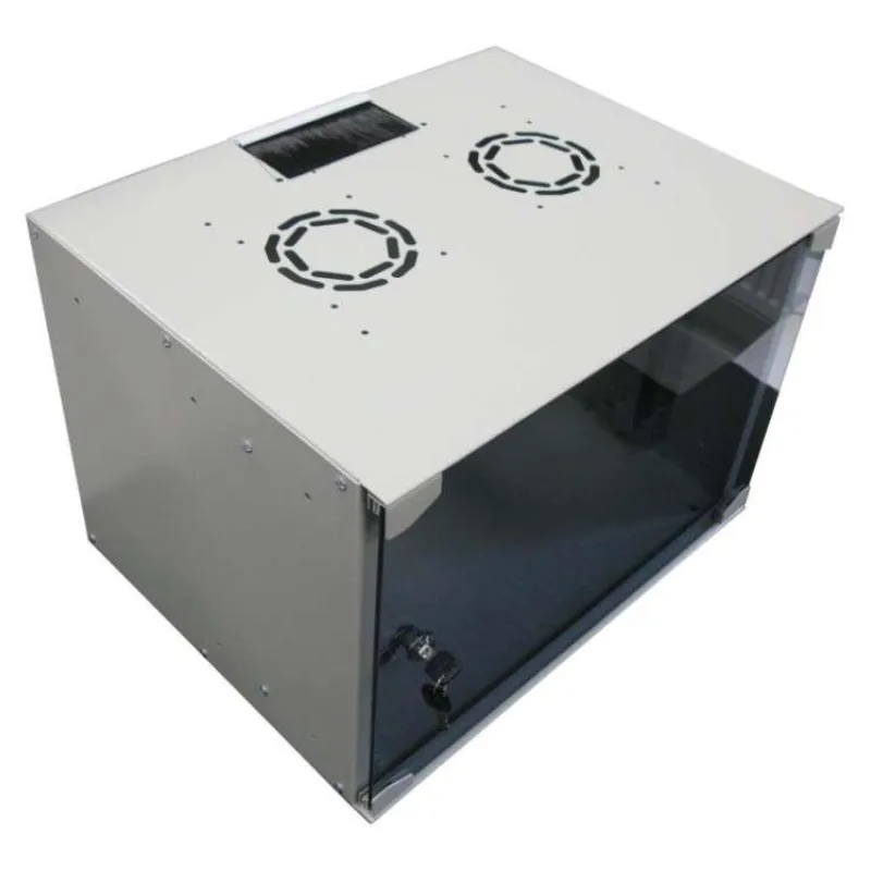 XtendLan 19" nástěnný rozvaděč 7U 520x400, nosnost 35 kg, skleněné kouřové dveře, svařovaný, šedý (WE-7U-54-GREY)