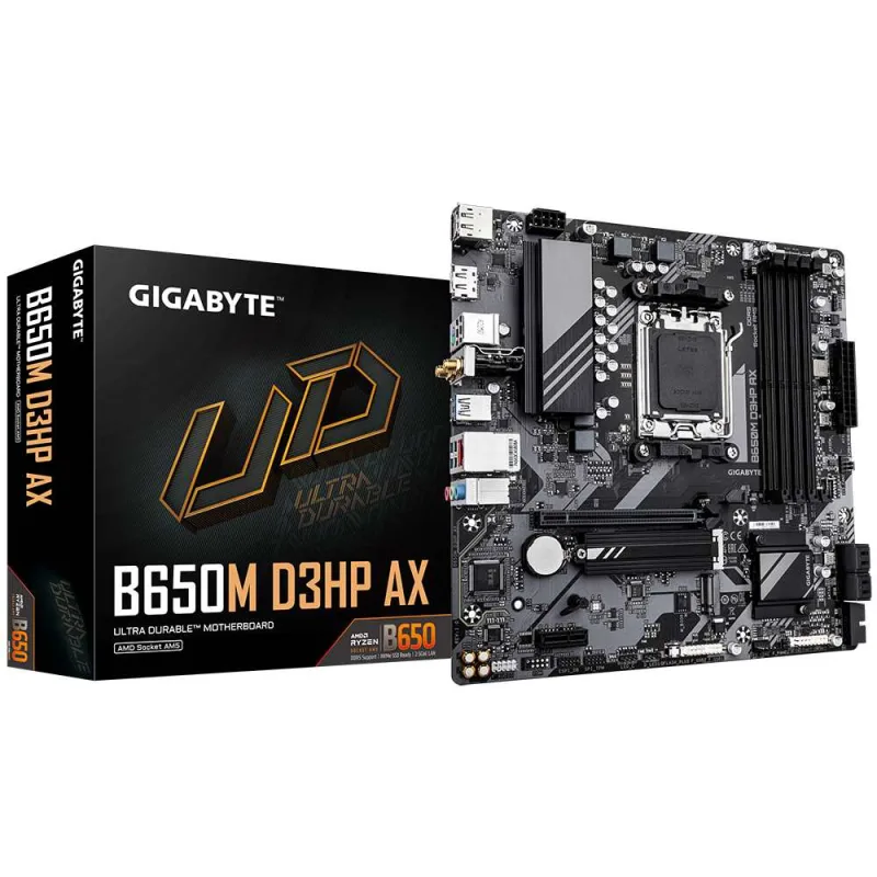 BAZAR - GIGABYTE MB Sc AM5 B650M D3HP AX, AMD B650, 4xDDR5, 2xDP, 1xHDMI,…