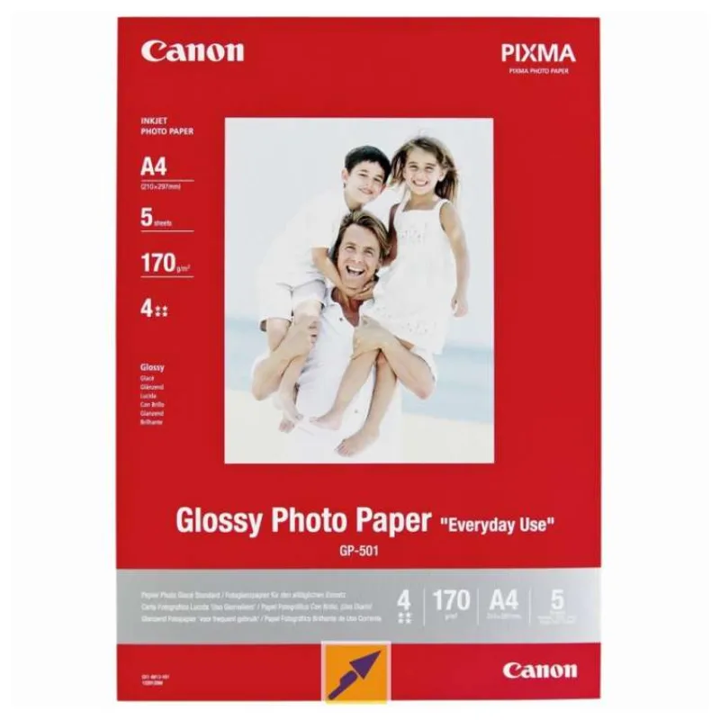 Canon GP-501, 10x15 fotopapier lesklý, 5 ks, 210g (0775B076)
