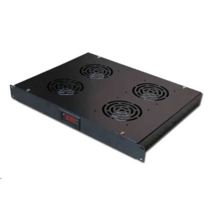 19" ventilační jednotka XtendLan, 4 ventilátory, LCD display, termostat,…