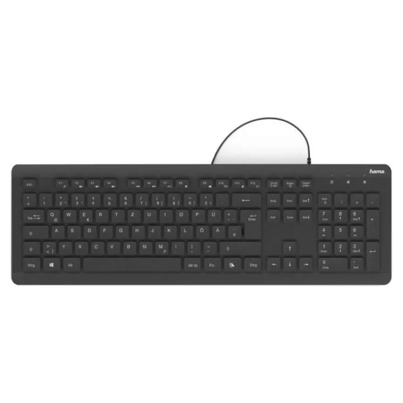 Hama voděodolná klávesnice KC-600, kabelová, černá (182682)