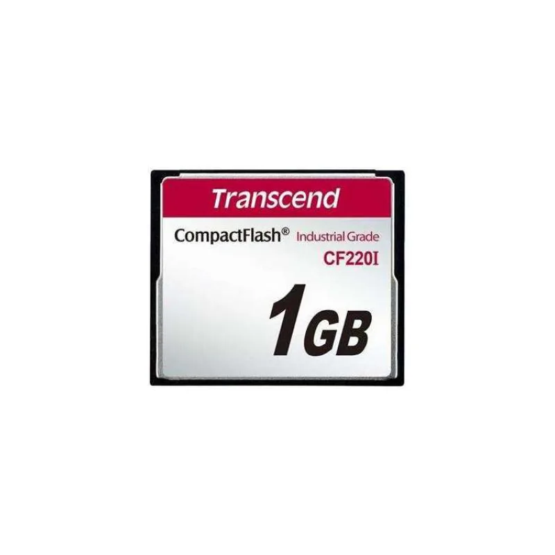Transcend 1GB INDUSTRIAL TEMP CF220I CF CARD (SLC) Fixed disk and UDMA5 (TS1GCF220I)