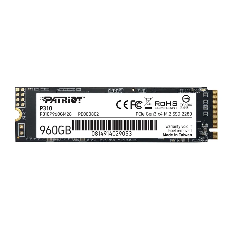PATRIOT P310/ 960GB/ SSD/ M.2 NVMe/ 5R P310P960GM28