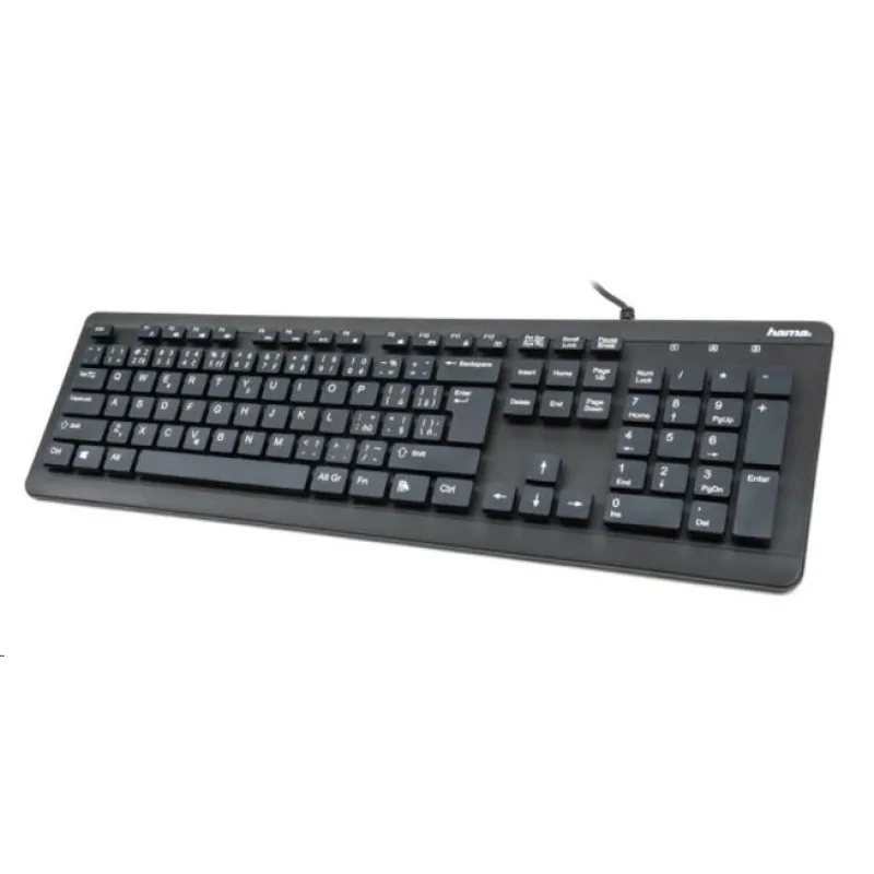 Hama voděodolná klávesnice KC-600, kabelová, černá 182682
