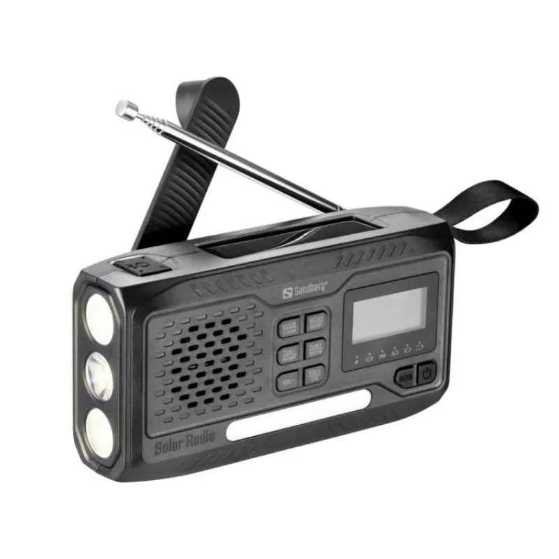 Sandberg Survivor All-in-1 DAB Radio 4500 mAh, multifunkčné outdoorové rádio, čierne (421-17)