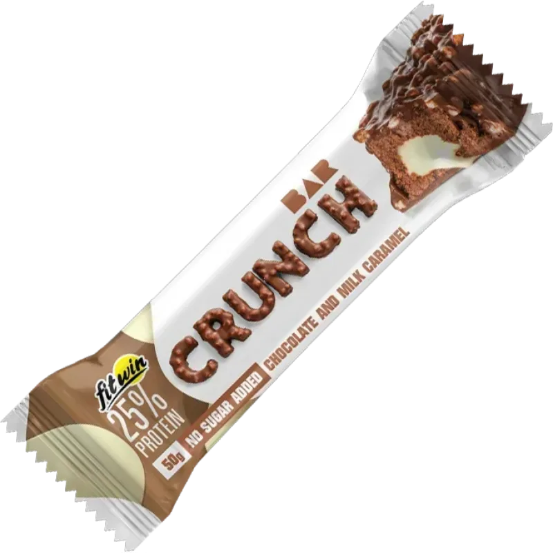 Crunch Bar 50 g - fitwin Príchuť: Čokoláda - Mlieko - Karamel
