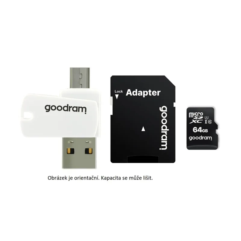 GOODRAM microSDXC karta 64GB M1A4 All-in-one (R:100/ W:10 MB/ s), UHS-I…