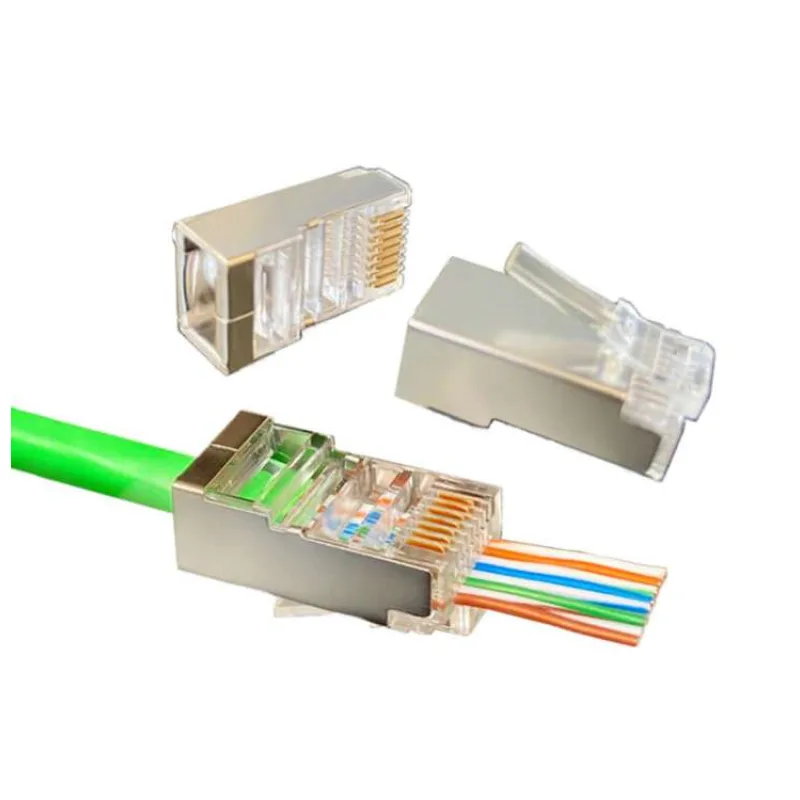 W-star Konektor FTP RJ45EZ Cat5e 100ks pozlátený 5SLD pass through WSFRJ45EZC5100 (FRJ45EZC5S)