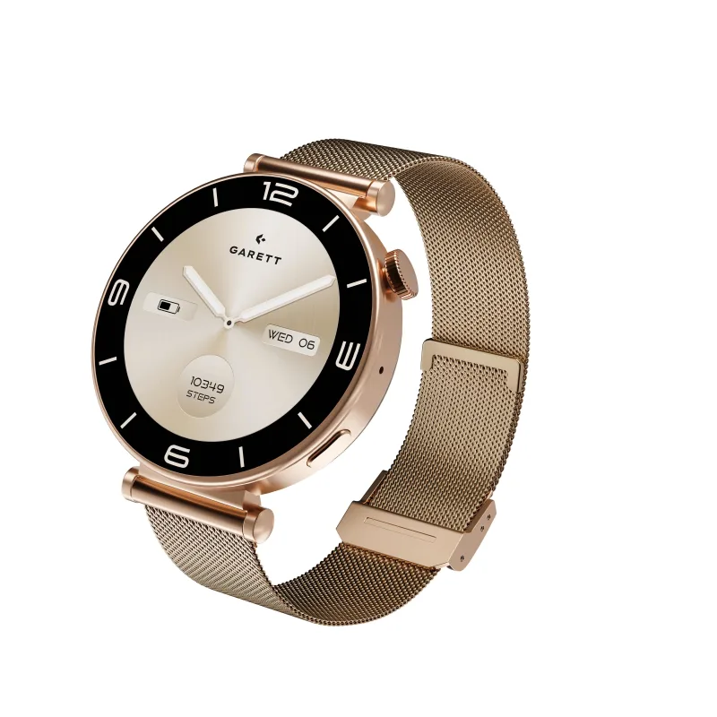 Garett Smartwatch ROSE zlatá, Mesh steel ROSE_MESH_GLD