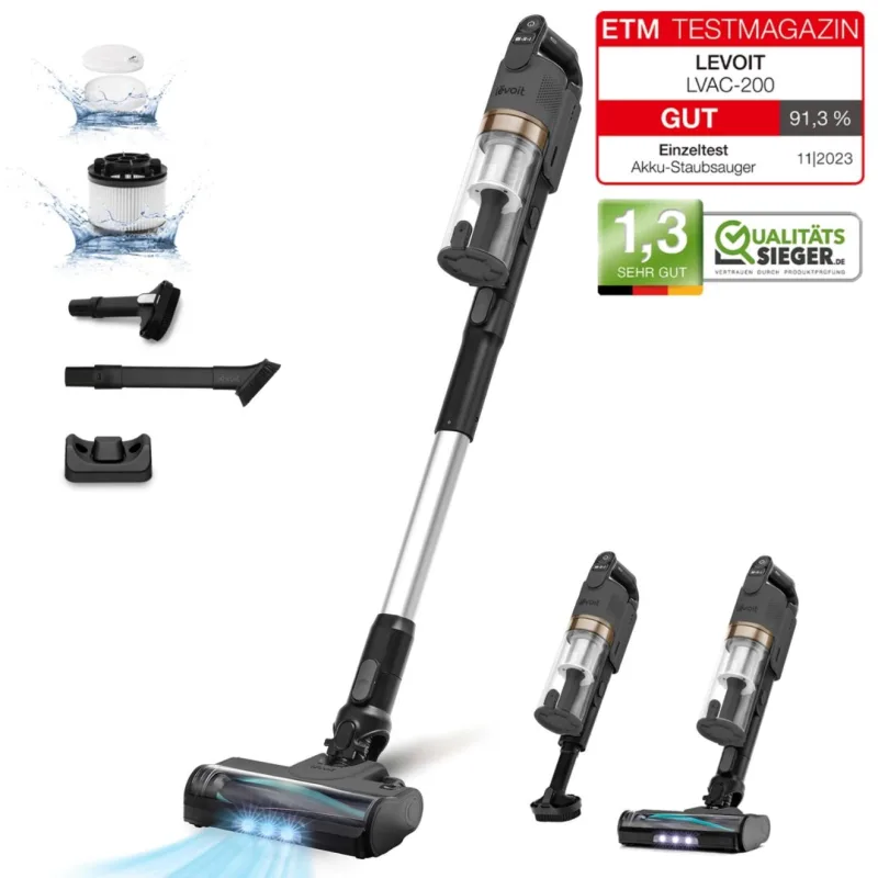 Levoit LVAC-200 4v1 Aku Turbo Cyclone šedý LSV-V201-GEUR