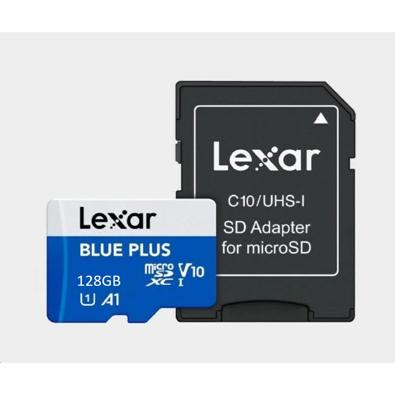 128GB Lexar® Blue Plus microSDHC UHS-I with SD adapter, up to 170MB/s…