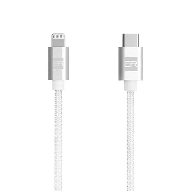 ER Power ERPWCL200WH USB-C/ Lightning, 200cm, bílý