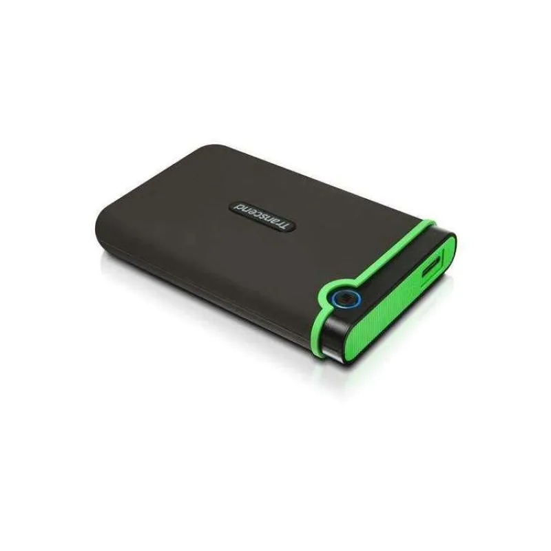 TRANSCEND 2TB StoreJet 25M3S SLIM, 2.5”, USB 3.0 (3.1 Gen 1) Externí Anti-Shock disk, tenký profil, šedo/zelený (TS2TSJ25M3S)