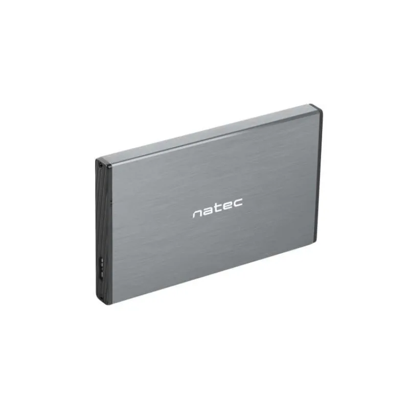 Externí box pro HDD 2,5" USB 3.0 Natec Rhino Go, šedý, hliníkové tělo (NKZ-1281)