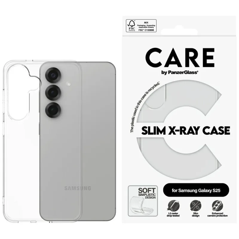 CARE by PanzerGlass Fashion X-Ray Case pre Samsung Galaxy S25 – priehľadné