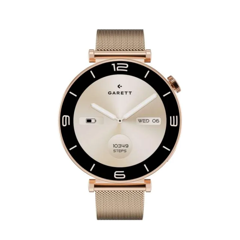 Garett Smartwatch ROSE zlatá, Mesh steel (ROSE_MESH_GLD)
