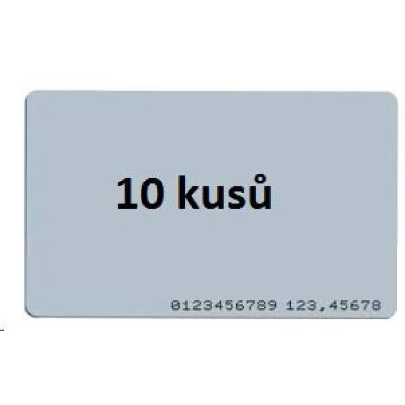 Karta ISO v balení 10 ks , RFID 125 kHz EM4200, RO, vytlačené číslo…