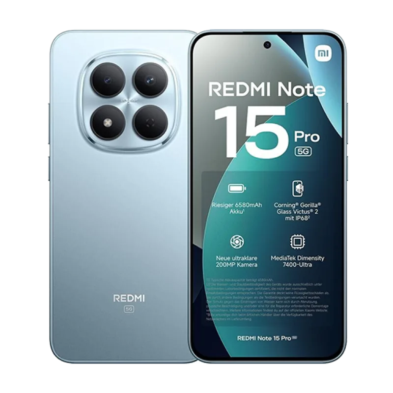 Xiaomi Redmi Note 15 Pro 5G Dual Sim 8GB RAM 512GB - Glacier Blue