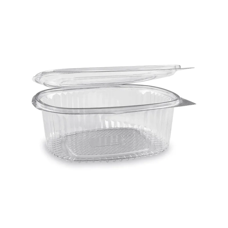 Miska oválná průhledná s víčkem 1000 ml (rPET) [50 ks] (77810)