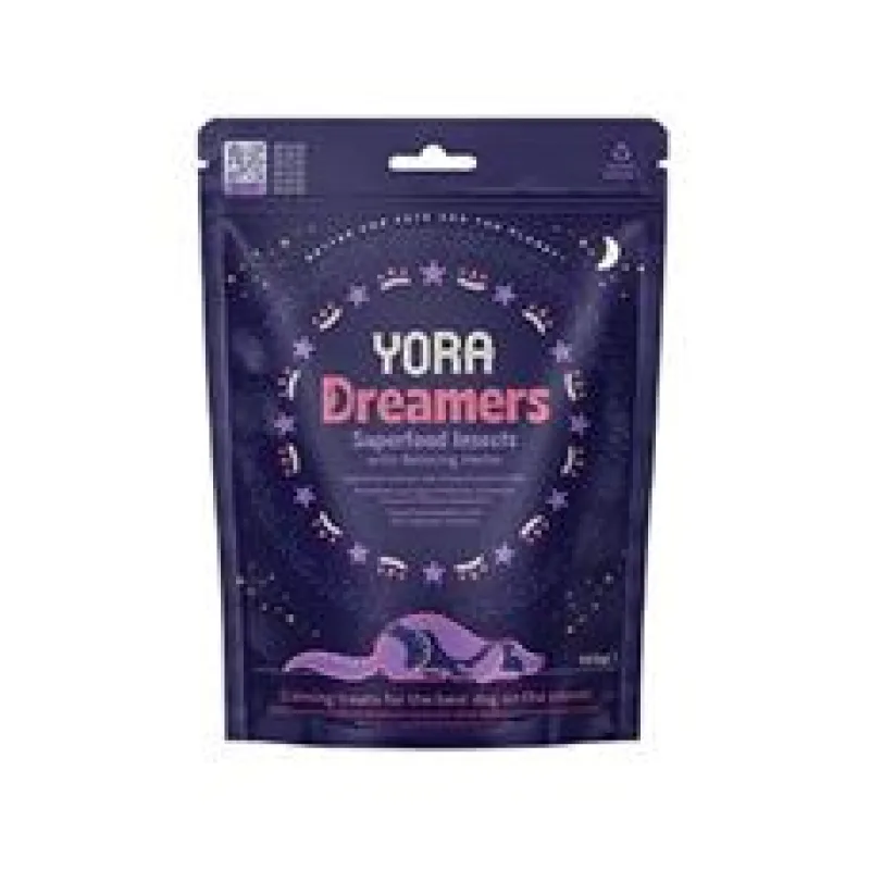 YORA Dog pamlsky z hmyzu Dreamers s bylinkami 100g