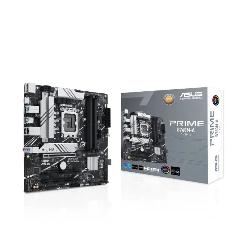 ASUS MB Sc LGA1700 PRIME B760M-A-CSM, Intel B760, 4xDDR5, 1xDP, …