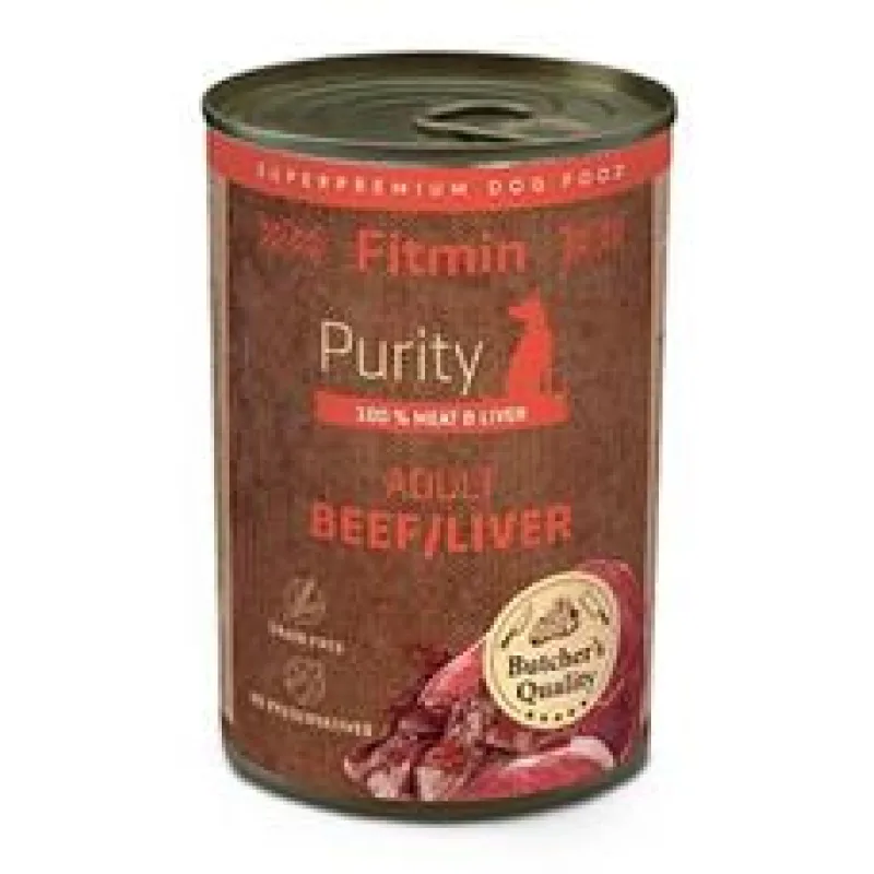 Fitmin dog Purity tin konzerva beef&liver 400g