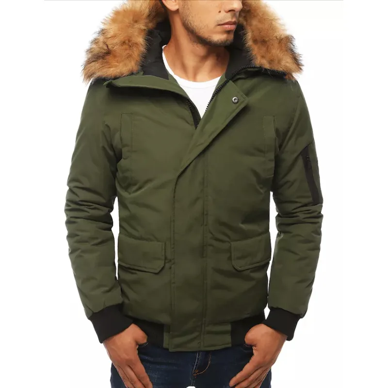 Pánska bunda zimná zelená Dstreet TX3941 XL