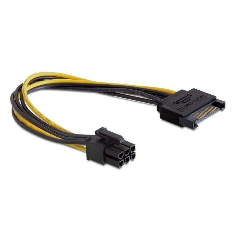 Delock napájecí kabel SATA 15 pin na 6 pin PCI Express (82924)
