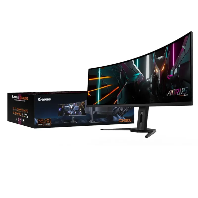 GIGABYTE LCD - 49" Gaming monitor AORUS CO49DQ, OLED, 5120x1440 DQHD 32…