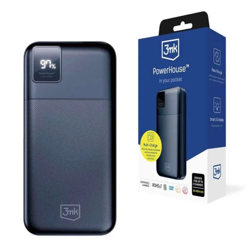 3mk powerbanka - PowerHouse 20000 mAh, USB-C + USB-A (5903108527224)