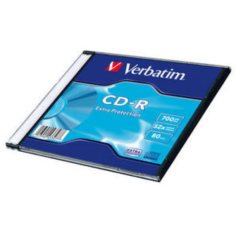 VERBATIM CD-R 700MB, 52 Extra Prot. Slim Box 43347