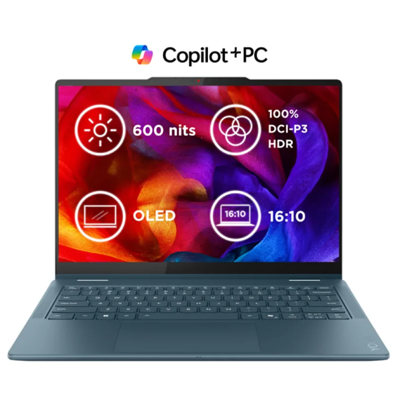Lenovo IdeaPad Yoga7 2in1 14AKP10 RyzenAI5 340 16GB 1TB-SSD 14.0"WUXGA OLED GL Touch IntegRadeon PEN Win11Home TidalTeal