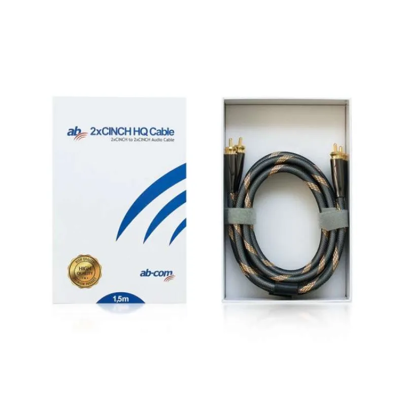 Kábel AB HQ 2xCINCH 1,5m (KAB AB HQ 2XCINCH 1,5M)