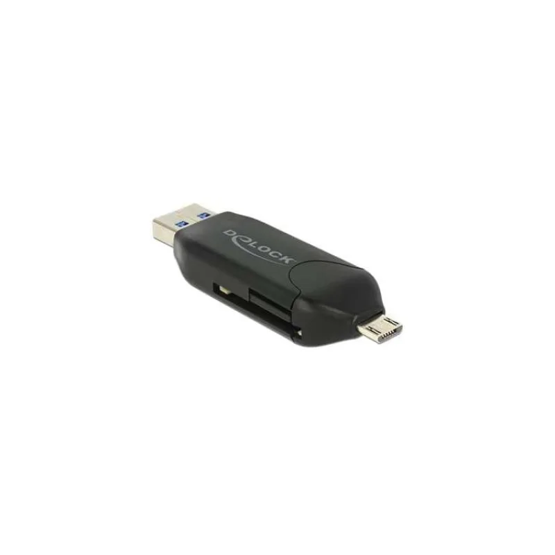 Delock Micro USB OTG čtečka karet + USB 3.0 A male (91734)